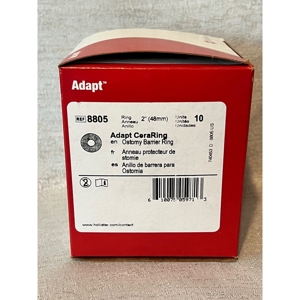 Hollister Adapt CeraRing Ostomy Barrier Rings 2 Inch 48mm 10 Count 8805